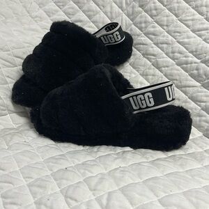 Ugg black open toe slippers